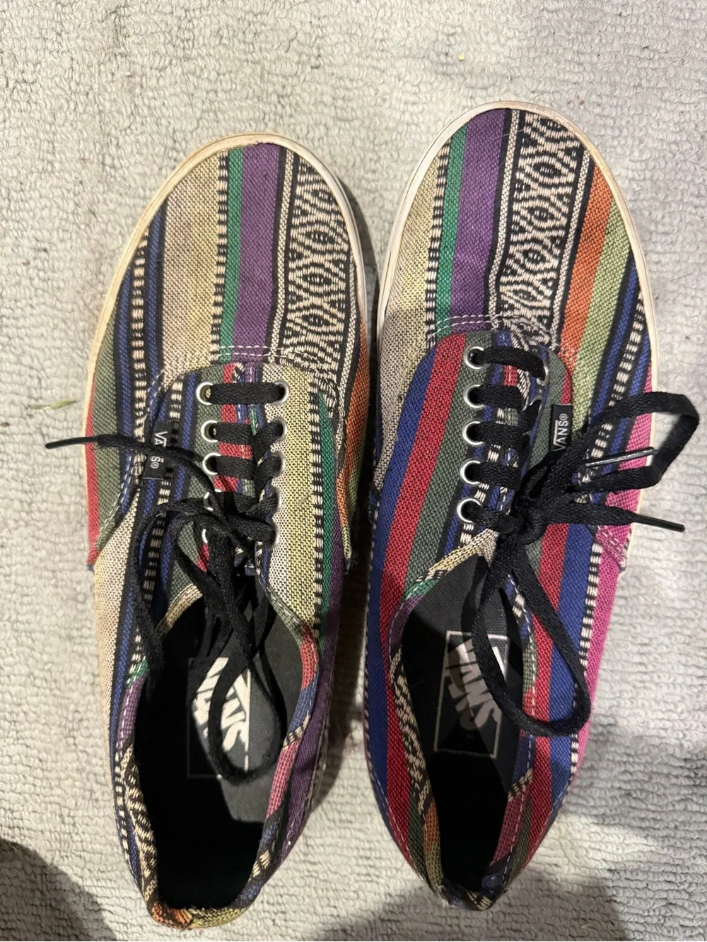Vans Authentic Low-Top Sneakers in Multicolor Stripe